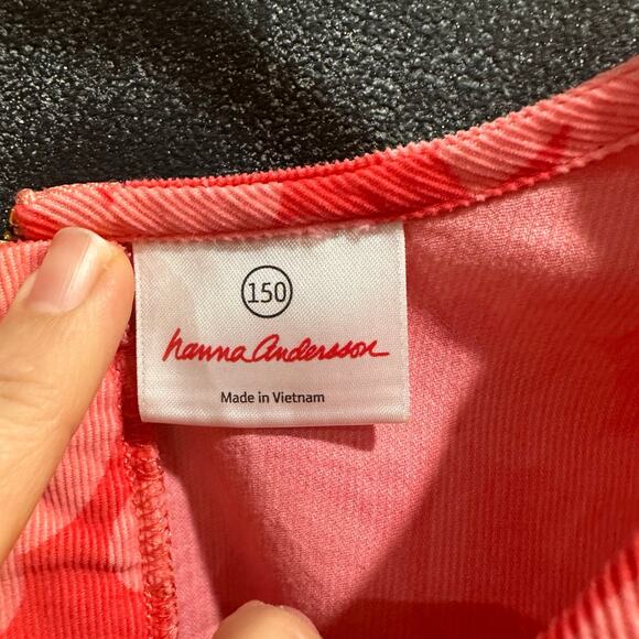 Hanna Andersson Dress Pockets Corduroy Floral Zipper 100% Cotton Size 150cm 12Y - Picture 4 of 6
